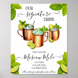 Poster Beba, Beba Hurra Receita de Drink de Moscou Mule