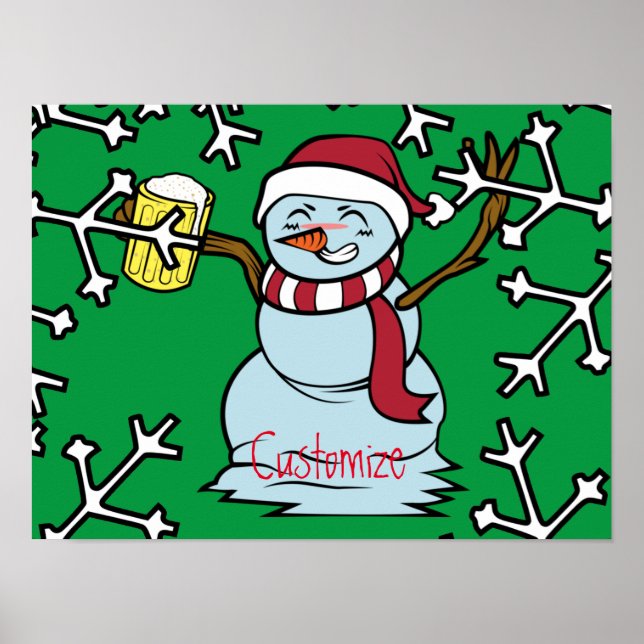Poster Bebado de cerveja Snowman Thunder_Cove (Frente)