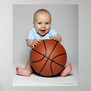 Póster Bebé (6-9 meses) que guardara o basquetebol,