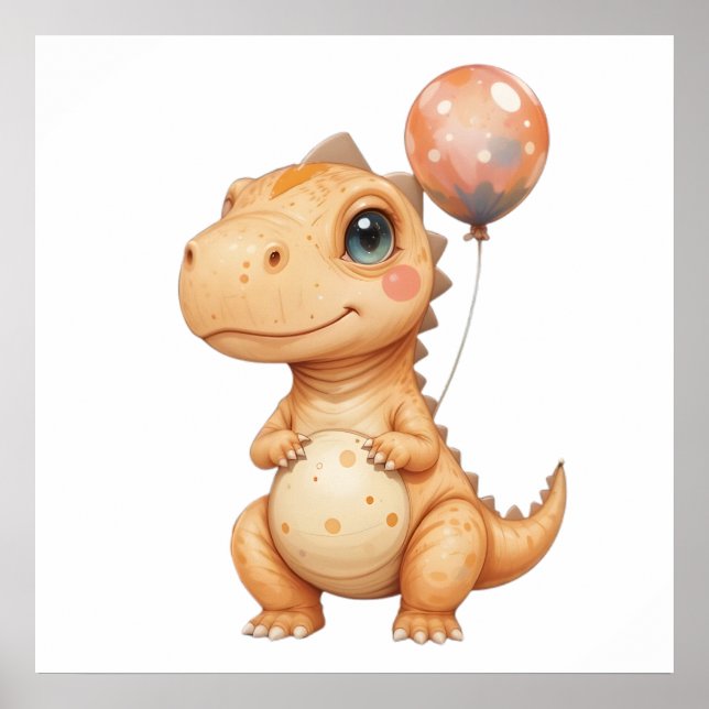 Poster Bebê Adorável Dino Wall Art - Decoração de enferma (Frente)