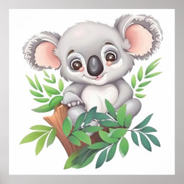 Poster Bebê Adorável Urso Koala
