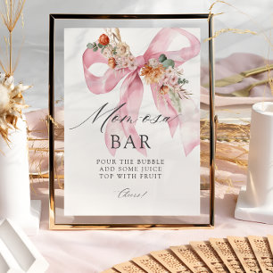 Poster Bebê Arco Floral no Chá de fraldas de Sangue Bar M