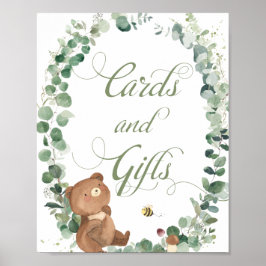 Poster Bebê bonito Urso Eucalyptus Cartões e presentes ve
