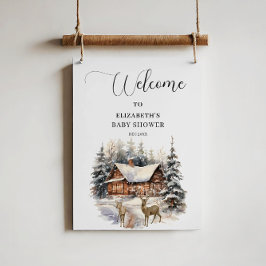 Poster Bebê da neve do inverno Está frio lá fora