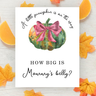 Poster Bebê de abóbora - Quão grande é a barriga da Mamãe