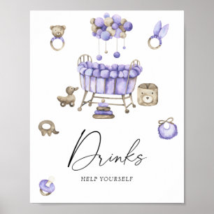 Poster Bebê de berçário Drinks