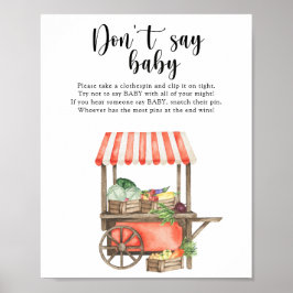 Poster Bebê de carrinho de mercado - Não diga pôster de b