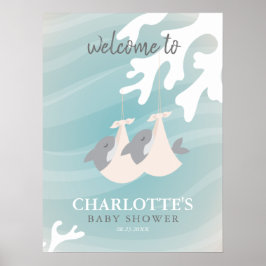 Poster Bebê de tubarão doce