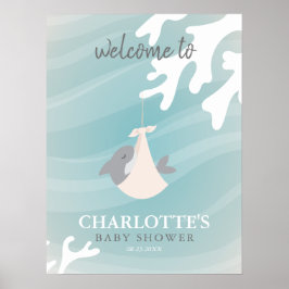 Poster Bebê de tubarão doce