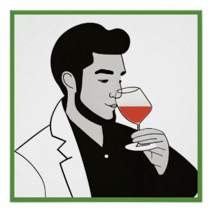 Póster Bebê de vinho Poster brilhante