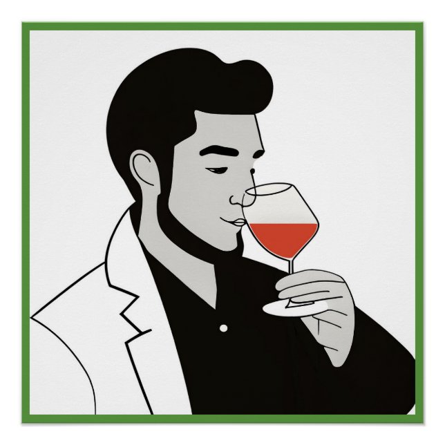Póster Bebê de vinho Poster brilhante (Frente)