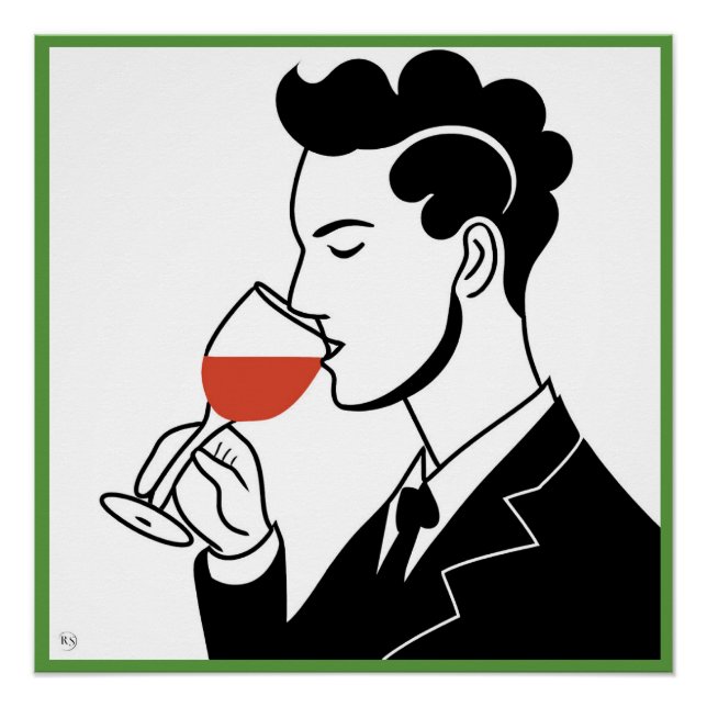 Póster Bebê de vinho Poster brilhante (Frente)