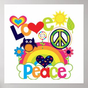 Póster Bebê do amor e da paz