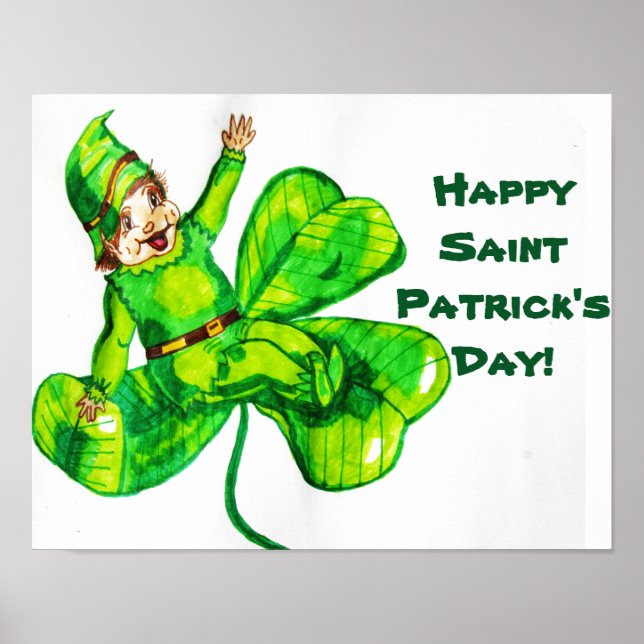 POSTER BEBÊ DUENDE DO DIA DE SÃO PATRÍCIO (Frente)
