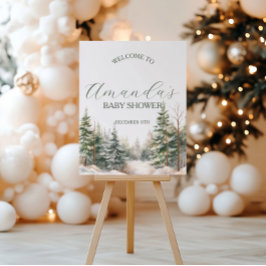 Poster Bebê É Frio Fora Do Chá de fraldas Sinal De Boas-V