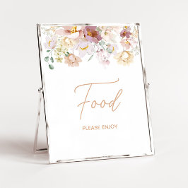 Poster Bebê em Bloom Florals Chá de fraldas Comida