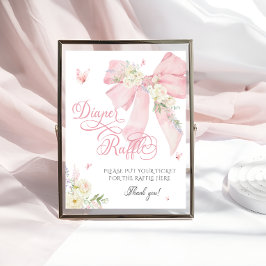 Poster Bebê em Sangue Arco Rosa Fralda Floral Raffle