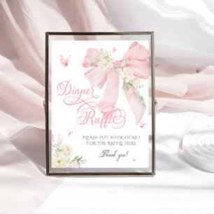 Poster Bebê em Sangue Arco Rosa Fralda Floral Raffle