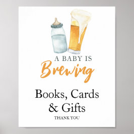 Poster Bebê está criando cerveja Livros Cartões e present