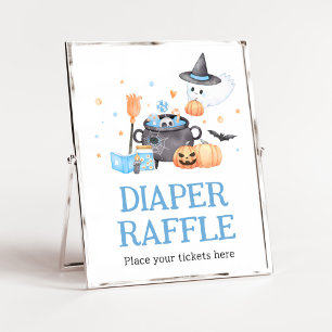 Poster Bebê está criando Fralda de Halloween Azul Raffle