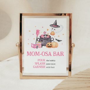 Poster Bebê está criando Halloween Rosa Mãe Bar Osa