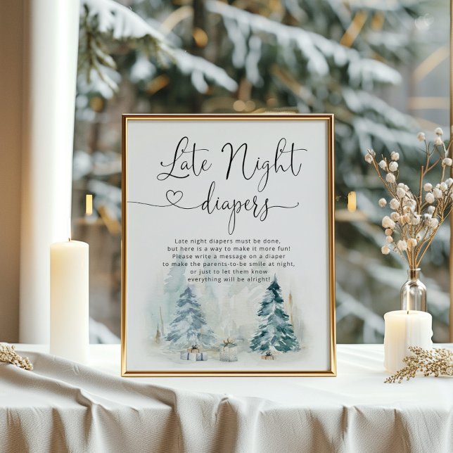 Poster Bebê está frio fora do jogo de fraldas noturnas (Criador carregado)