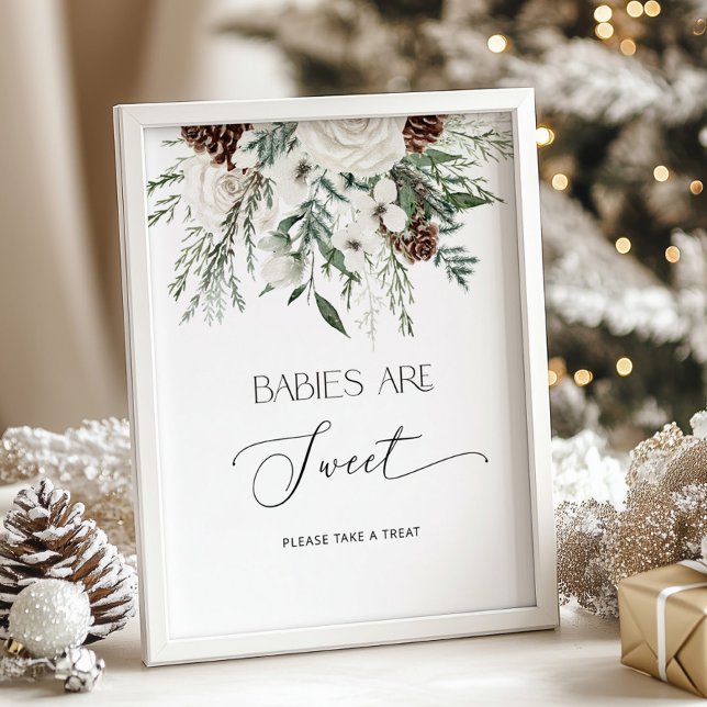 Poster Bebê, está frio lá fora Bebês verdes são doces (Criador carregado)