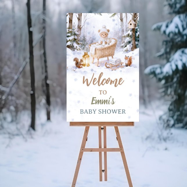 Poster Bebê, Está Frio Lá Fora Inverno Floresta  (Criador carregado)
