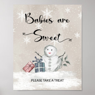 Poster Bebê está frio lá fora Os bebês são doces