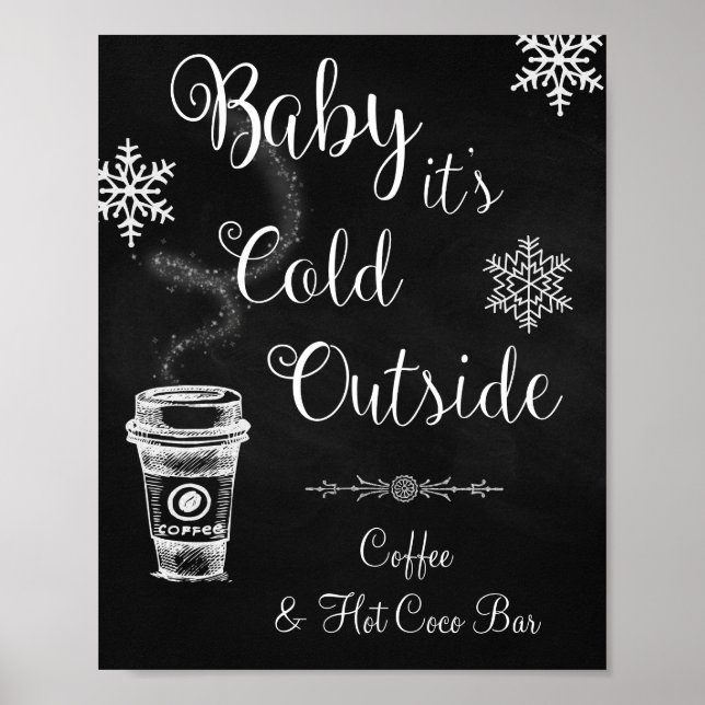 Póster Bebê, Está Frio Lá Fora Sinal de Casamento (Frente)