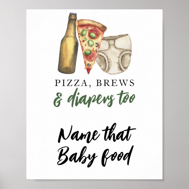 Poster Bebê está preparando cerveja Nome aquela comida de (Frente)