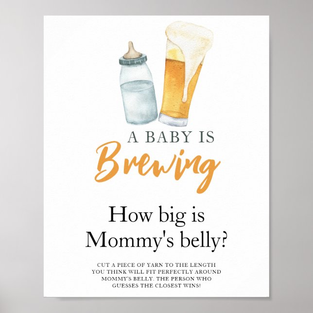 Poster Bebê está preparando cerveja. Quão grande é a barr (Frente)