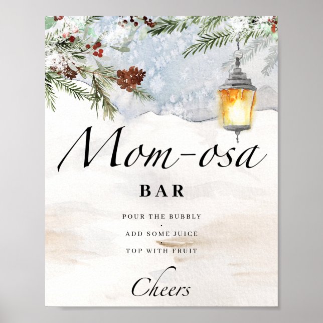 Poster Bebê Evergreen está frio fora do bar Mãe-Osa (Frente)