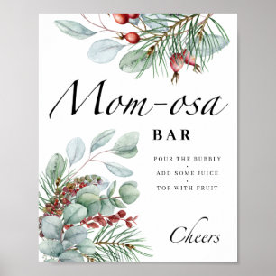 Poster Bebê Evergreen está frio fora do bar Mãe-Osa