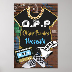 Poster Bebê Hip Hop do O.P.P {Blue Dourado} 24"x36" Grand