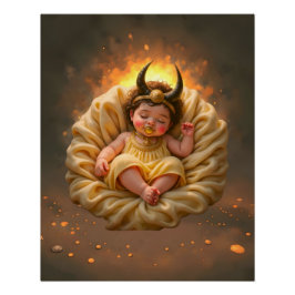 Póster Bebê Isis Adormecida – Deusa da Luz.