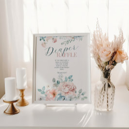 Poster Bebê na rifa de Fralda de Sangue Chá de fraldas Az