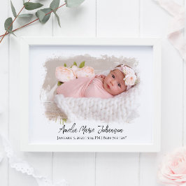 Poster Bebê Nascido Estatua Foto de Recém-Nascido Keepsas