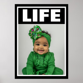 Poster Bebê Negra Linda Sorridente Contra o Aborto