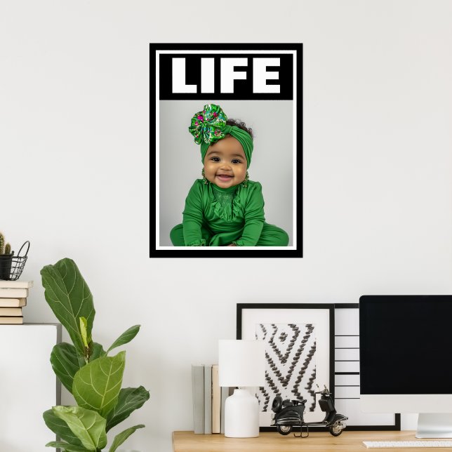 Poster Bebê Negra Linda Sorridente Contra o Aborto (Escritório em casa)