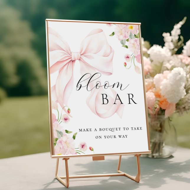 Poster Bebê no Bar de Buquê cor-de-rosa com sangue (Criador carregado)