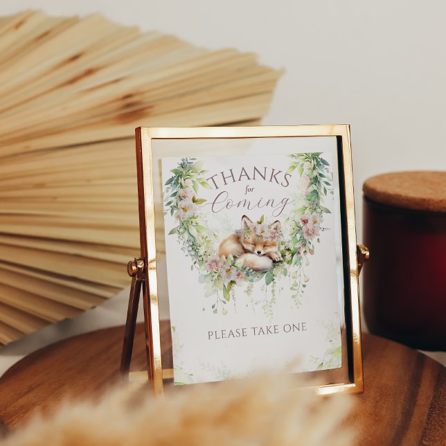 Poster Bebê no Bloomland Woodland Floral Baby Chá (Criador carregado)