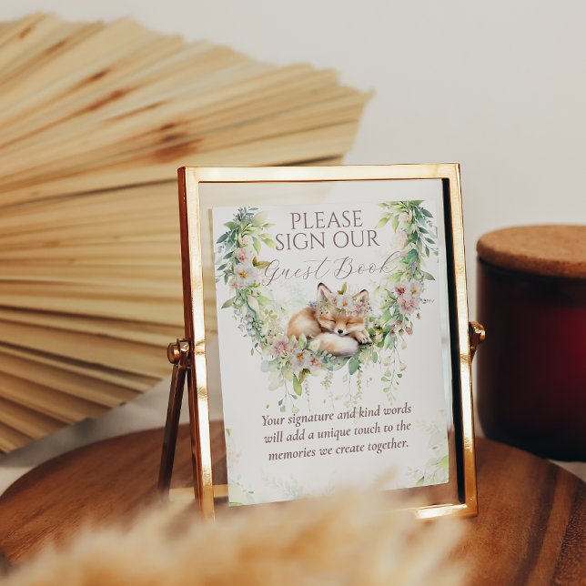 Poster Bebê no Bloomland Woodland Floral Baby Chá (Criador carregado)