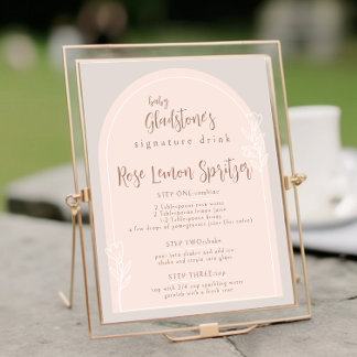 Poster Bebê no Sinal de Dor de Assinatura do Chá Sanguíne