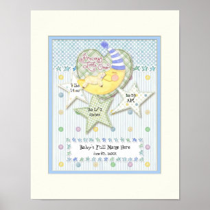 Póster Bebê personalizado Wall Nursery Art for Boy