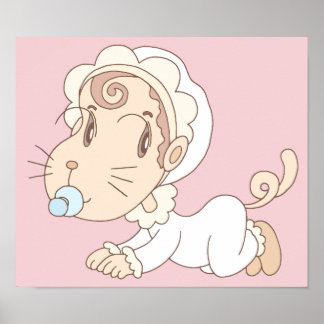 Poster Bebê que parece um gato.