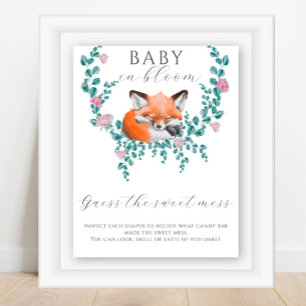 Poster Bebê raposa dormindo - adivinhe a bagunça doce