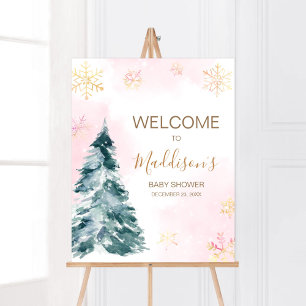 Poster Bebê rosa É frio fora de casa