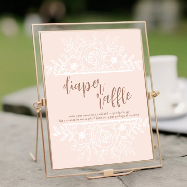 Poster Bebê Rosa Pastel No Sinal De Fralda De Sangue Raff (Criador carregado)