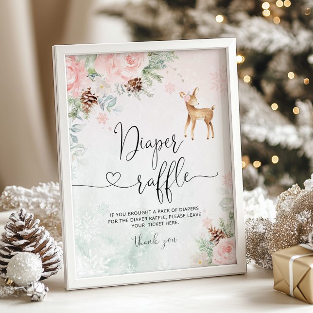 Poster Bebê rosado Está frio fora da rifa de fralda (Criador carregado)